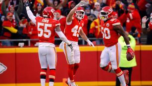 Jugadores de los Chiefs celebran el triunfo