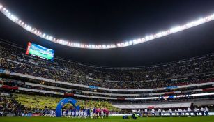 Una panorámica de la entrada en el Estadio Azteca