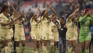 Jugadoras del América agradecen a la afición en el Azteca