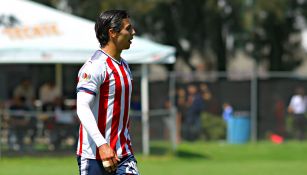 Benjamín Galindo Jr.,  durante un amistoso con Chivas