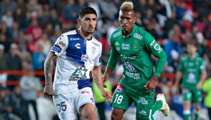 Víctor Guzmán, en un partido frente a León