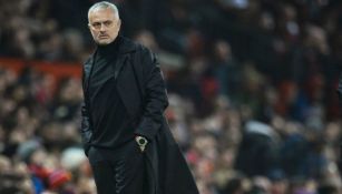 Mourinho, durante partido del Manchester United 