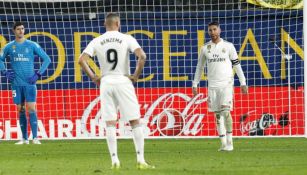 Ramos y Benzema durante el partido vs Real Sociedad