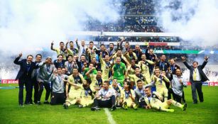 América festeja en el Azteca tras ganar la Final del A2018