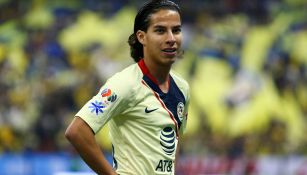 Lainez, durante un partido del América