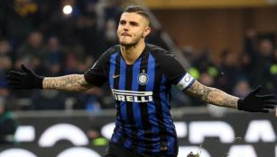 Icardi festeja un gol con el Inter de Milán