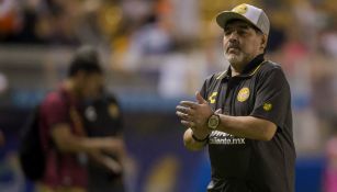 Maradona durante un encuentro ante Cafetaleros