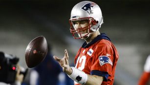 Brady durante entrenamiento de los New England Patriots 