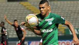 Angulo, en un partido con el Deportivo Cali 