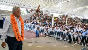 López Obrador, durante su visita a Iguala, Guerrero