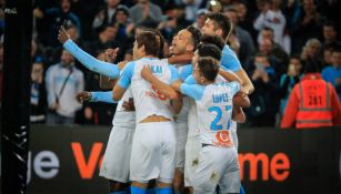 Mario Balotelli celebra su anotación frente al Saint-Étienne