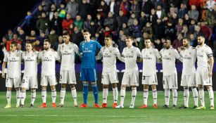 Jugadores del Madrid, previo a un compromiso 