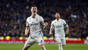 Kroos celebra gol con el Real Madrid 