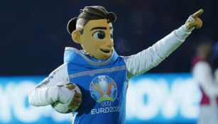 Skillzy, durante su presentación como mascota de Euro 2020