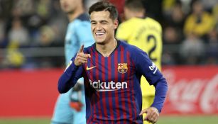 Philippe Coutinho celebra una anotación frente al Villarreal 