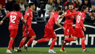 Real Madrid celebra una anotación frente al Leganés 