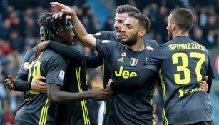 Juventus celebra una anotación frente al Spal 