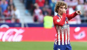 Griezmann festeja en un partido del Atlético