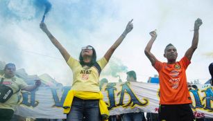 Aficionados del América, animan previo al arranque del juego