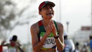 Guadalupe González, después de cruzar la meta en Río 2016