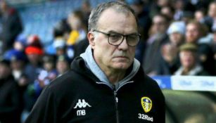 Bielsa durante un partido del Leeds United