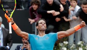 Rafael Nadal festaj pase a Final del Masters 1000 de Roma