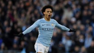 Leroy Sané en un partido con el Manchester City 