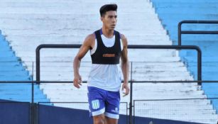 ‘Pol’ Fernández en el entrenamiento de Racing