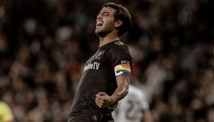 Vela celebra uno de sus goles durante la presente campaña de la MLS