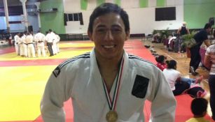 Nabos Castillo durante una competencia de Judo 