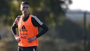 Héctor Moreno durante un entrenamiento con el Tricolor 