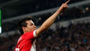 Lozano, en un partido del PSV