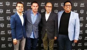 Los dirigentes de Eliot Media y de la Femes, en la presentación de la nueva alianza