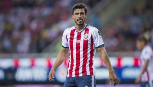 Alanís en un partido con Chivas 