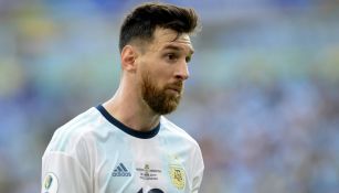 Leo Messi durante un partido contra Venezuela