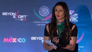 Ana Guevara, titular de Conade, en un evento