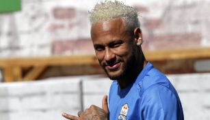 Neymar durante un torneo organizado en Praia Grande