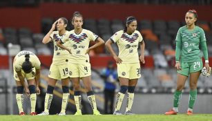 Jugadoras de América Femenil se lamentan tras perder ante Puebla
