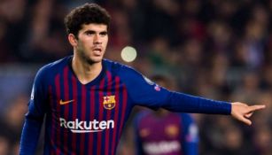 Carles Aleñá durante un partido con Barcelona 