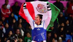 Briseida Acosta celebra tras ganar la medalla de Oro en Lima 2019