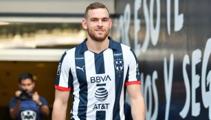 Vincent Janssen durante su presentación con los Rayados 