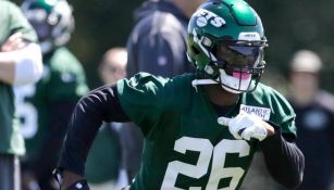 Le'Veon Bell, en una práctica con los Jets