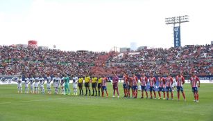 Perspectiva desde el campo del estadio Alfonso Lastras