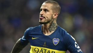 Darío Benedetto, festeja una anotación con Boca