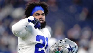 Ezekiel Elliot durante un partido con Dallas Cowboys