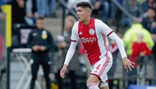 Edson Álvarez, en su primer juego en la Eredivisie con el Ajax