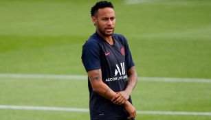 Neymar, durante una sesión con el PSG en Francia 