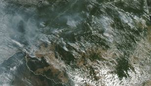 Imagen de satélite de la zona que ha presentado mayores incendios en el Amazonas