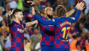 Barcelona celebra triunfo sobre Betis