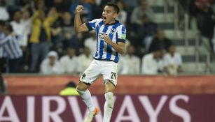 Carlos Rodríguez celebra el gol que le marcó a Al-Sadd
